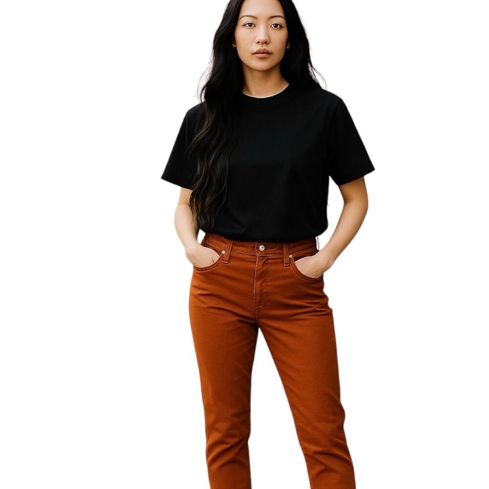 Flying Monkey Skinny Jeans Women 29 Orange Rust Pre-Owned Low Rise Stretch